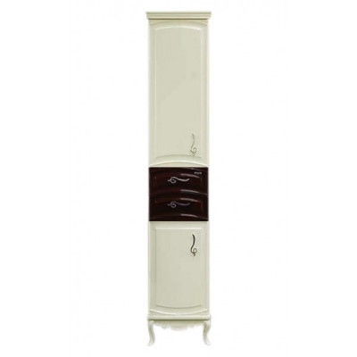 Шкаф пенал для ванной Misty Флоренция 35 L бежевый, коричневый 35х200 (Л-Фло05035-461Л)