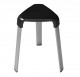 PRIMANOVA M-KV17-06 стульчик с алюминиевыми ножками, сиденье черное  (M-KV17-06)