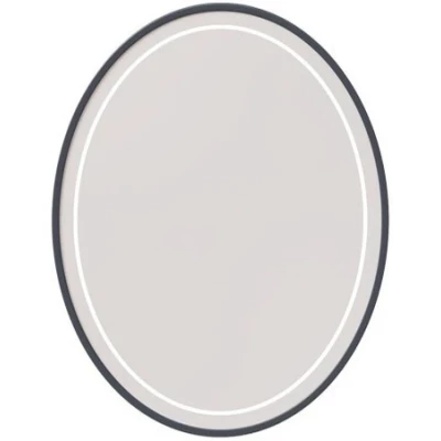 Зеркало для ванной 70х90 см графит матовый Caprigo Контур М-379S-L810 овальное