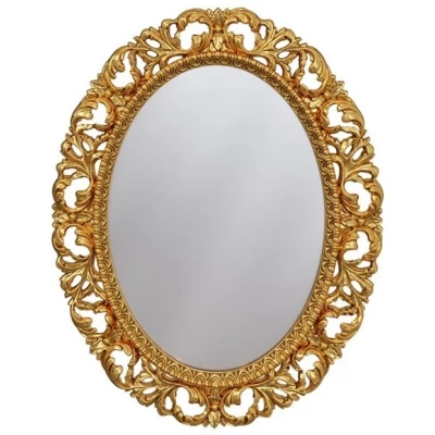 Зеркало для ванной 74,7х94,8 см золотой Caprigo PL040-ORO овальное