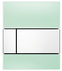 TECE TECEsquare Urinal. Панель смыва для писсуара, стеклянная. Стекло зеленое, клавиша белая. 9242803  (9242803)
