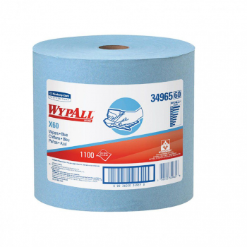 Протирочный материал Kimberly-Clark 34965 "WypAll X60" большой рулон, голубой, 1100 листов