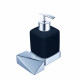 Дозатор для жидкого мыла Boheme New Venturo 10317-CR-B подвесной, хром / черный  (10317-CR-B)