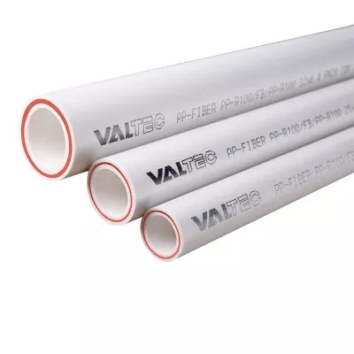 Труба VALTEC 25мм PN 20, PP- FIBER армированная стекловолокном отрезок 2 метра (VTp.700.FB20.25.02)