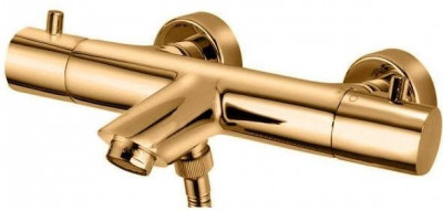 Термостатический смеситель для ванны и душа Paffoni Light золото LIQ022HG