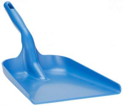 Совок ручной металлопластик, 327 x 271 x 50 мм., 550 мм, металлизированный синий цвет (арт. 56743)