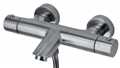 Термостатический смеситель для ванны и душа Paffoni Light steel looking LIQ022ST