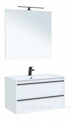 Комплект мебели для ванной Aquanet Lino 90 белый матовый (00271957)