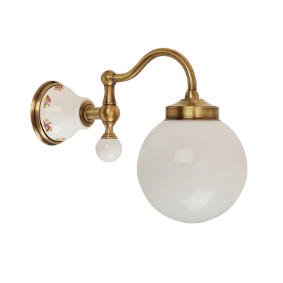MIGLIORE Provance 17640 светильник настенный плафон шар, керамика с декором/бронза