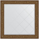 Зеркало настенное Evoform ExclusiveG 110х110 BY 4470 с гравировкой в багетной раме Виньетка состаренная бронза 109 мм  (BY 4470)