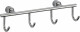 Планка с крючками для ванной (4 крючка) Savol S-005254 латунь хром  (S-005254)