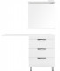 Комплект мебели Style Line Жасмин/Даллас 120 Люкс PLUS R 3 ящика, белый  (ЛС-00000642+СС-00000394+ЛС-00000644)
