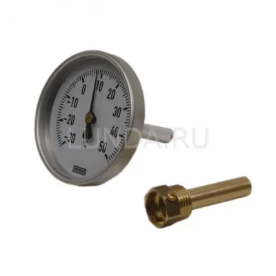 Термометр биметаллический, тип А50.10 (80 мм, алюминий), Wika 1/2 (36523020)