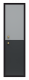 Шкаф-пенал подвесной Brevita Кристиан правый 350x340x1200 черный, серый (Кри-05035-01-01П)  (Кри-05035-01-01П)