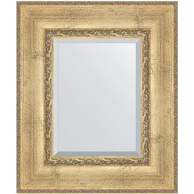 Зеркало настенное Evoform Exclusive 62х52 BY 3376 с фацетом в багетной раме Состаренное серебро с орнаментом 120 мм