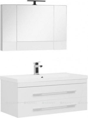 Комплект мебели для ванной Aquanet Нота NEW 100 белый камерино (00230303)