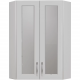 Подвесной угловой шкаф Style Line Эко Стандарт 45 белый с зеркальными вставками (ЛС-00002331)  (ЛС-00002331)