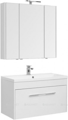 Комплект мебели для ванной Aquanet Августа 100 белый раковина Нота NEW (00225238)