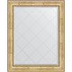 Зеркало настенное Evoform ExclusiveG 127х102 BY 4385 с гравировкой в багетной раме Состаренное серебро с орнаментом 120 мм  (BY 4385)