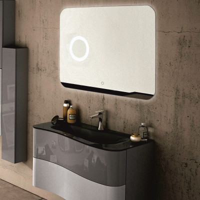 Зеркало в ванную с LED подсветкой Relisan PANDORA Гл000024327, 80x60 прямоугольное с увел. 3-х