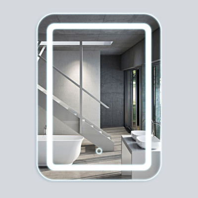 Зеркало в ванную Vincea LED VLM-2D550 550x800 сенсорный выкл диммер прямоугольное