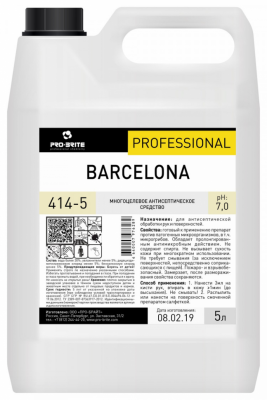 Pro-brite 414-5 Barcelona кожный антисептик на основе ЧАС, моющее средство 5л