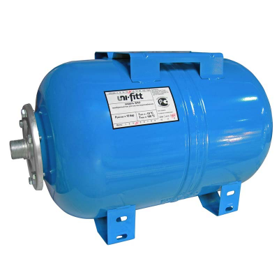 Гидроаккумулятор WAO для водоснабжения горизонтальный UNI-FITT присоединение 1" 24л (WAO24-U)