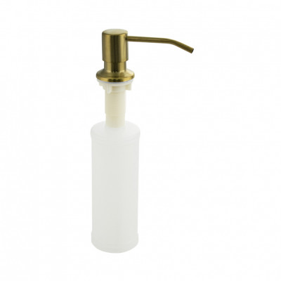 Дозатор для жидкого мыла и моющих средств BRIMIX, под золото, Врезной, под раковину, пластиковый, 300 мл (6283)
