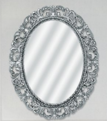 Зеркало для ванной Misty Аврора O.1021.BA.ZA col 146 750х945 серебро, овальное (Л-Авр-07076-146ОС)