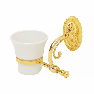 MIGLIORE Edera 16952 стакан настенный, керамика/золото