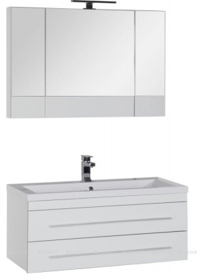 Комплект мебели для ванной Aquanet Верона 100 белый раковина Нота 158753 (00175467)