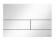 TECEsquare II Металлическая панель смыва унитаза II для системы с двойным смывом, материал металл, цвет панели белый, цвет клавиш белый (9240832)  (9240832)