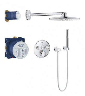 Душевая система GROHE Grohtherm SmartControl Perfect с душевым гарнитуром и верхним душем Rainshower SmartActive 310, хром (34705000)