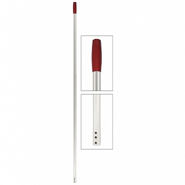 Ручка Filmop алюминиевая (140 см, диаметр - 23 мм, 3 отверстия), красная
