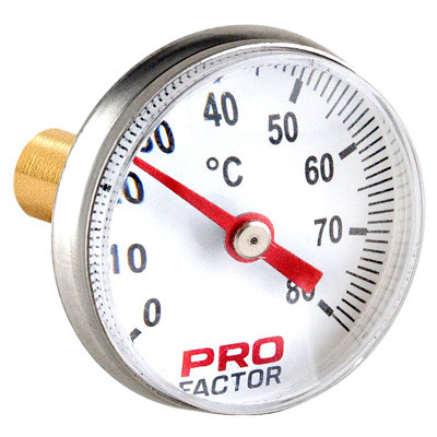 Термометр ProFactor PF SG 866 Ø40mm 0–80°С аксиальное присоединение
