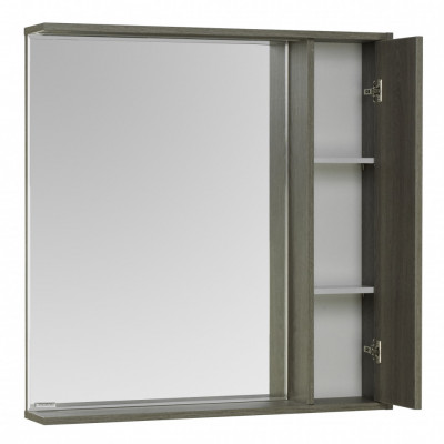 Зеркальный шкаф Aquaton Стоун 80 грецкий орех (1A228302SXC80), для ванной