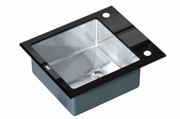 Zorg Inox Glass GL-6051-BLACK кухонная мойка, черное стекло