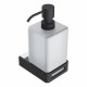 Дозатор для жидкого мыла Boheme Q 10957-CR-B подвесной, хром/черный  (10957-CR-B)