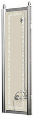 Боковая стенка Cezares Giubileo GIUBILEO-90-FIX-CP-G-L 90х195 левая стекло прозрачное с матовым узором/золото