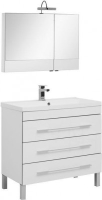 Комплект мебели для ванной Aquanet Верона NEW 90 белый (напольный 3 ящика) напольная (00230316)