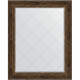 Зеркало настенное Evoform ExclusiveG 127х102 BY 4387 с гравировкой в багетной раме Состаренное дерево с орнаментом 120 мм  (BY 4387)