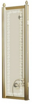 Боковая стенка Cezares RETRO-A-100-FIX-CP-G 100х195 прозрачное с матовым принтом профиль золото