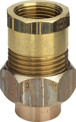 Соединение разъемное Viega ВР (конусное уплотнение) под пайку 15 мм х Rp 3/4, из бронзы (110390)