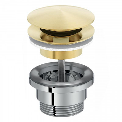 Донный клапан для раковины Jacob Delafon Nouvelle Vague E30536-BGG click-clack, глянцевое золото