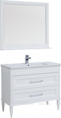 Комплект мебели для ванной Aquanet Бостон М 100 белый матовый (00210628)