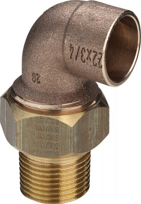 Уголок разъемный Viega с наружной резьбой под пайку 22 мм х R 3/4, из бронзы (114909)