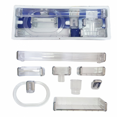 GFmark 1240 набор аксессуаров для ванной комнаты, прозрачный/хром