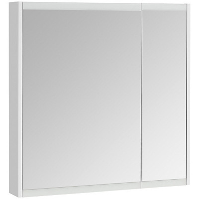 Зеркальный шкаф в ванную Aquaton Нортон 80 1A249202NT010 белый глянец