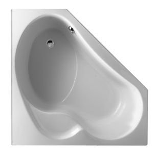 Jacob Delafon BAIN-DOUCHE E6219-00 угловая правосторонняя ванна/душ, белая, 135 x 135 см