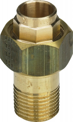 Соединение разъемное Viega НР (конусное уплотнение) под пайку 12 мм х R 1/2, из бронзы (147099)